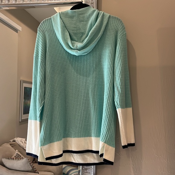 Talbots stretchy waffle knit hoodie - Picture 5 of 7